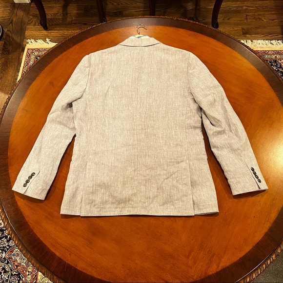 J Crew Thompson Slim 100% Linen Light Gray Blazer Size 42 - Picture 9 of 14